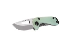 Buck Knives 417 Budgie Compact Folding Knife 2″ S35VN Drop Point Translucent Jade G10 And Stainless Steel Handles W/ Clip -Buck Knives Sales 0417FAM01 8