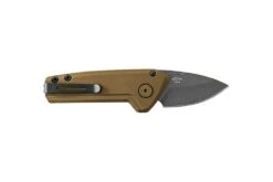 Buck Knives 839 Mini Deploy Auto Folding Knife 1.875″ Drop Point Cerakote 154CM Blade, Burnt Bronze Cerakote Aluminum Handles W/ Clip (California Legal) -Buck Knives Sales 0839BRS1 B 1
