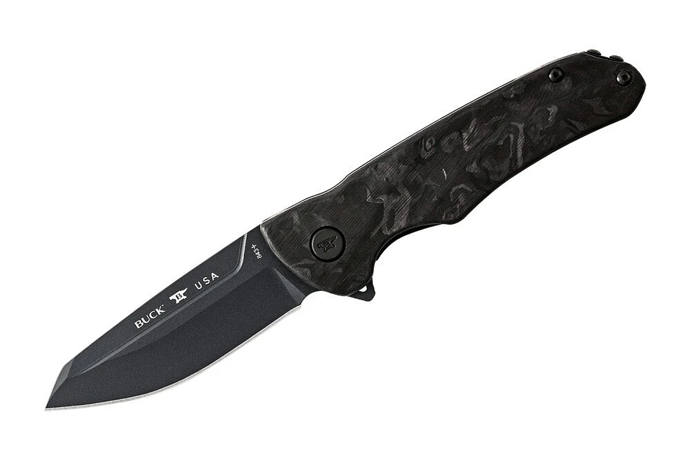 Buck Knives 843 Sprint Ops Ball Bearing Flipper Folding Knife, 3.125″ S45VN Reverse Tanto Blade, Marbled Carbon Fiber Handle W/ Clip 3 Buck Knives 843 Sprint Ops Ball Bearing Flipper Folding Knife, 3.125″ S45VN Reverse Tanto Blade, Marbled Carbon Fiber Handle W/ Clip