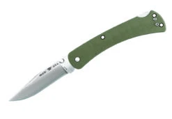 Buck Knives 110 Slim Pro OD Green Micarta BOS S30V Folding Hunter Knife W/ Clip (Out Of Production)