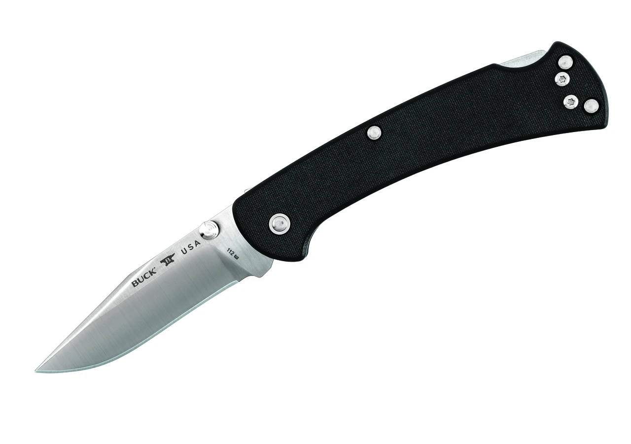 Buck Knives 112 Slim Pro Black G-10 BOS S30V Ranger Folding Knife W/ Clip (Out Of Production) 3 Buck Knives 112 Slim Pro Black G-10 BOS S30V Ranger Folding Knife W/ Clip (Out Of Production)