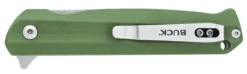 Buck Knives 251 Langford Green G-10 Flipper Folding Knife W/ Clip 0251GRS -Buck Knives Sales 251GRS Langford Clip scaled 1