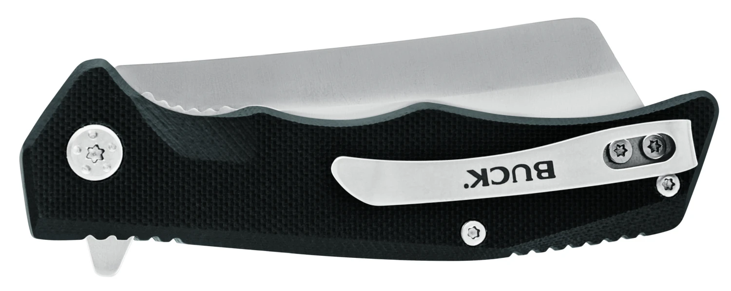 Buck Knives 252 Trunk Black G-10 Cleaver Folding Knife W/ Clip 0252BKS 4 Buck Knives 252 Trunk Black G-10 Cleaver Folding Knife W/ Clip 0252BKS - Image 2