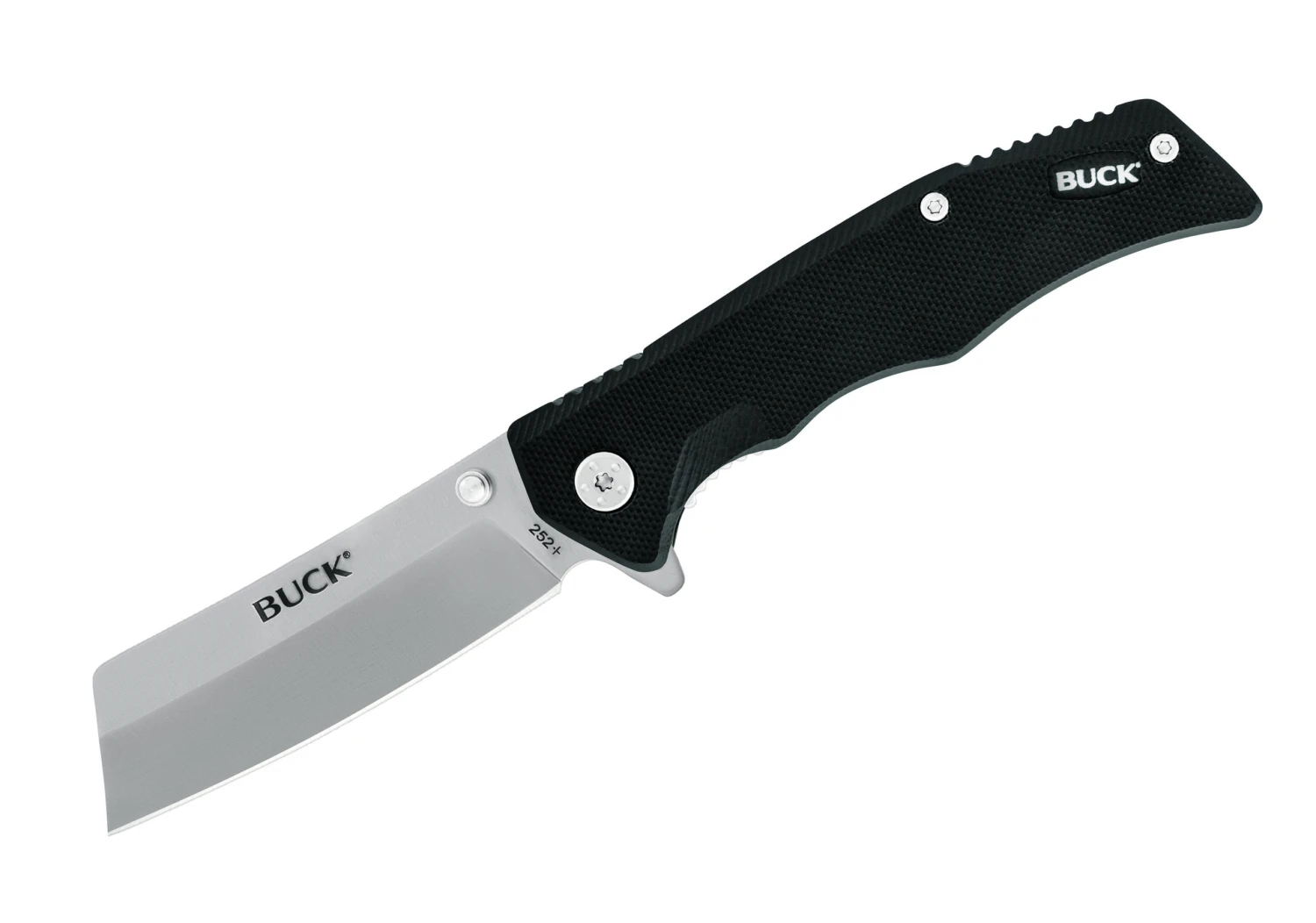 Buck Knives 252 Trunk Black G-10 Cleaver Folding Knife W/ Clip 0252BKS 3 Buck Knives 252 Trunk Black G-10 Cleaver Folding Knife W/ Clip 0252BKS