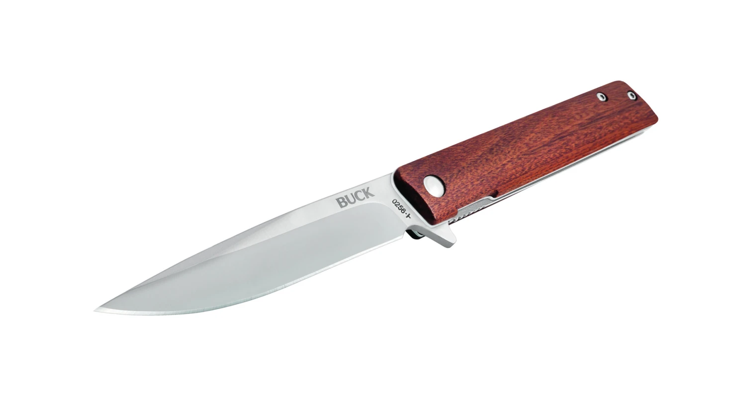 Buck Knives 256 Decatur Wood Flipper Folding Knife W/ Clip 0256BRS 4 Buck Knives 256 Decatur Wood Flipper Folding Knife W/ Clip 0256BRS - Image 2
