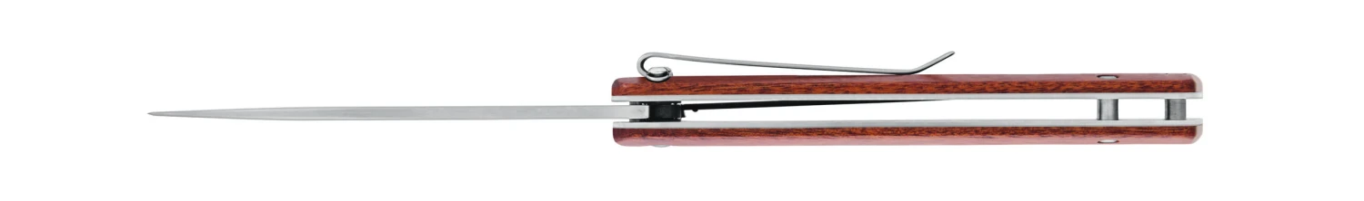 Buck Knives 256 Decatur Wood Flipper Folding Knife W/ Clip 0256BRS 7 Buck Knives 256 Decatur Wood Flipper Folding Knife W/ Clip 0256BRS - Image 5