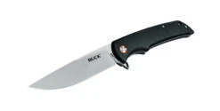 Buck Knives 259 Haxby Carbon Fiber Flipper Folding Knife W/ Clip 0259CFS -Buck Knives Sales 259CFS Haxby Angled scaled 1