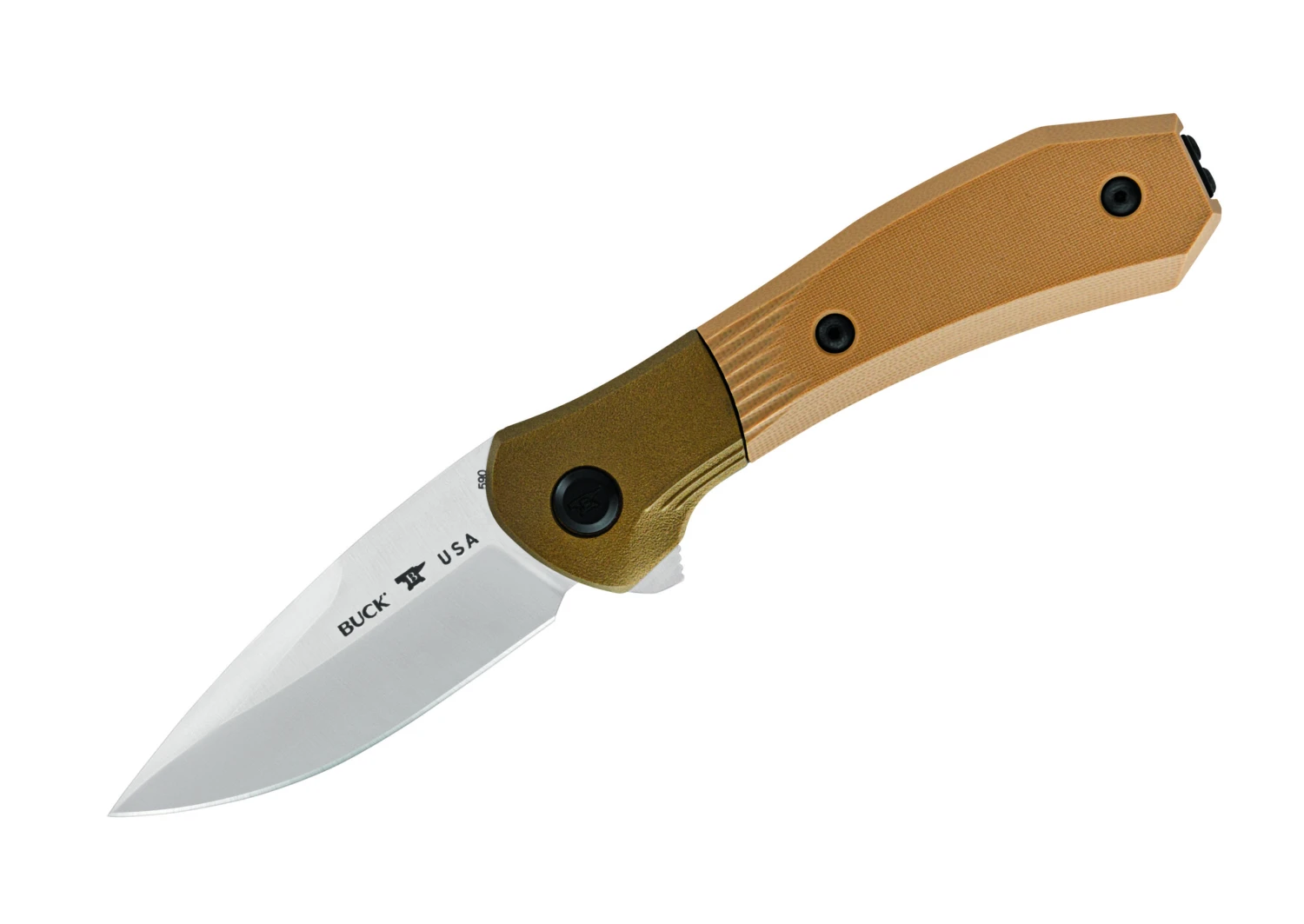 Buck Knives 590 Paradigm Assisted Open Knife 3″ S35VN Drop Point Blade, Brown G10 Handles, Rotating Bolster Lock W/ Clip 3 Buck Knives 590 Paradigm Assisted Open Knife 3″ S35VN Drop Point Blade, Brown G10 Handles, Rotating Bolster Lock W/ Clip