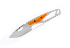Buck Knives 630 Paklite Hide Select, Orange Handle, 2.75″ 420HC Fixed Blade Knife W/ Sheath