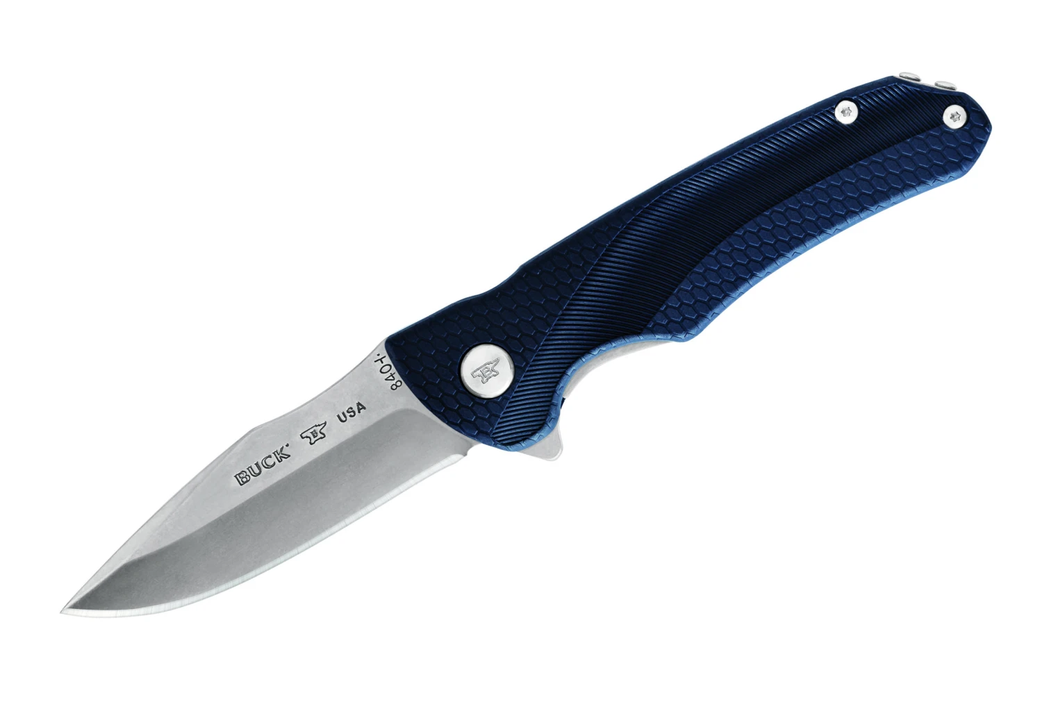 Buck Knives 840 Sprint Select Ball Bearing Flipper Blue Pocket Knife W/ Clip 3 Buck Knives 840 Sprint Select Ball Bearing Flipper Blue Pocket Knife W/ Clip
