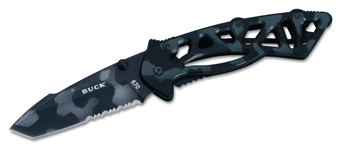 Buck Knives 870 Bones Tiger Stripe Folding Knife 870CMX 3 Buck Knives 870 Bones Tiger Stripe Folding Knife 870CMX