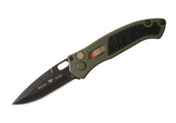 Buck Knives 898 Impact Auto Folding Knife 3.125″ Drop Point Cerakote S30V Blade, OD Green Cerakote Aluminum Handles W/ Clip