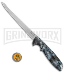 Buck Knives Buck 035 Abyss Kryptek Neptune Fillet Knife - Satin Plain -Buck Knives Sales Buck 035 Abyss Fillet knife kryptek neptune satin BHQ 66577 er size large