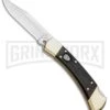 Buck Knives Buck 110 Automatic Ebony Lockback Knife - Satin Plain -Buck Knives Sales Buck 110 Auto LB Ebony Dymondwood Satin 0110BRSA BHQ 51274 jr large