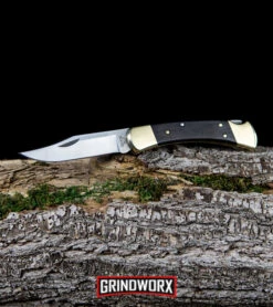 Buck Knives Buck 110 Black Ebony Manual Folding Knife - Satin Plain -Buck Knives Sales Buck 110 Ebony Manual Folding Knife Satin 0110BRS BHQ 2657 kp log web large