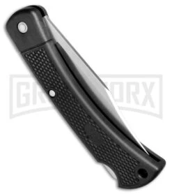 Buck Knives Buck 110 Folding Hunter LT Black Lockback Knife - Satin Plain -Buck Knives Sales Buck 110 Folding Hunter LT LB Satin 0110BKSLT BHQ 79530 jr side large