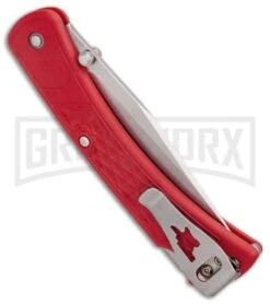 Buck Knives Buck 110 Slim Select Red GFN Lockback Knife - Satin Plain -Buck Knives Sales Buck 110 Hunter Select Red GFN BHQ 88707 er side large