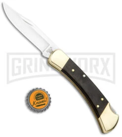 Buck Knives Buck 110 Black Ebony Manual Folding Knife - Satin Plain -Buck Knives Sales Buck 110 Rosewood Manual Satin 0110BRS BHQ 2657 jr bottlecap large