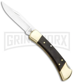 Buck Knives Buck 110 Black Ebony Manual Folding Knife - Satin Plain