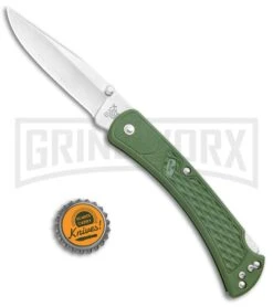 Buck Knives Buck 110 Slim Select OD Green Lockback Knife- Satin Plain -Buck Knives Sales Buck 110 Slim Select LB OD Green Satin 0110ODS2 BHQ 106666 jr bottlecap large 1