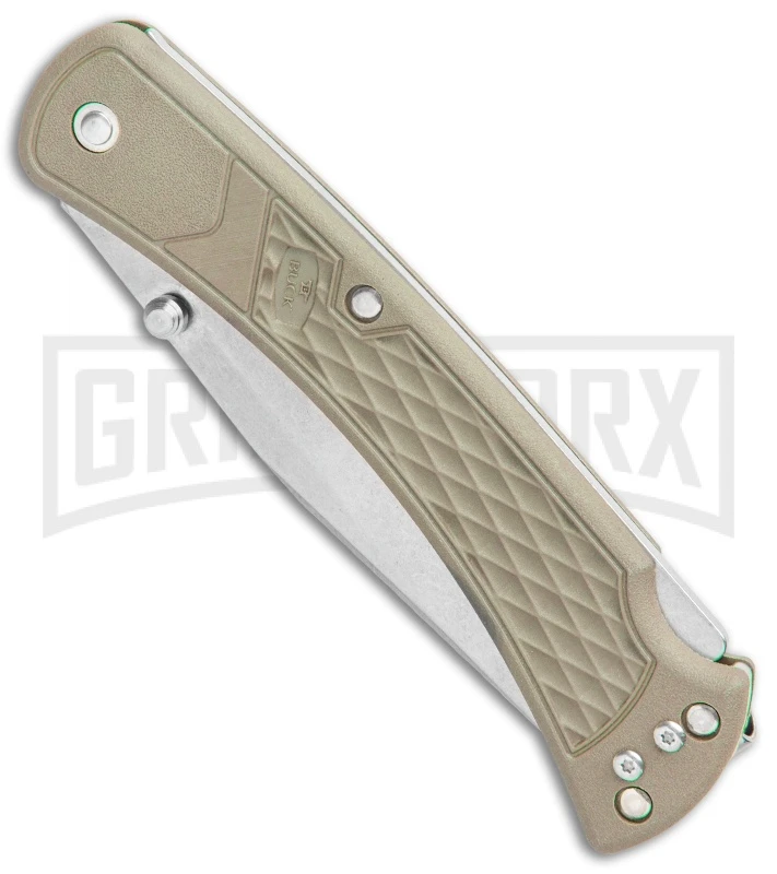 Buck Knives Buck 110 Slim Select Tan Lockback Knife - Satin Plain 4 Buck Knives Buck 110 Slim Select Tan Lockback Knife - Satin Plain - Image 2