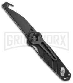 Buck Knives Buck Black Alpha Crosslock Knife W/ Saw & Gut Hook Blade - Black -Buck Knives Sales Buck 183 Alpha Crosslock blackout G10 saw gut hook black BHQ 66586 er saw large