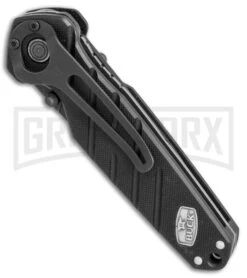Buck Knives Buck Black Alpha Crosslock Knife W/ Saw & Gut Hook Blade - Black -Buck Knives Sales Buck 183 Alpha Crosslock blackout G10 saw gut hook black BHQ 66586 er side large
