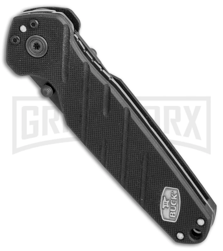 Buck Knives Buck Black Alpha Crosslock Knife W/ Saw & Gut Hook Blade - Black 5 Buck Knives Buck Black Alpha Crosslock Knife W/ Saw & Gut Hook Blade - Black - Image 3