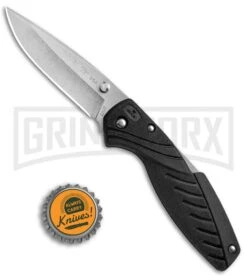 Buck Knives Buck 365 Rival II Black Lock Back Knife - Stonewash Plain -Buck Knives Sales Buck 365 Rival II LB SW 0365BKS B BHQ 51759 jr bottlecap 3 large