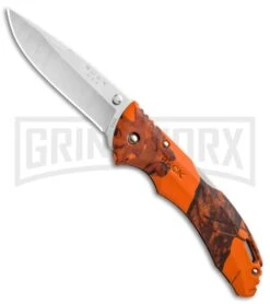 Buck Knives Buck Bantam BHW Mossy Oak Blaze Camo Folding Knife - Satin Plain