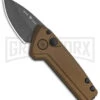 Buck Knives Buck Deploy Bronze Mini Automatic Knife - Gray Plain -Buck Knives Sales Buck Deploy Mini Auto Burnt Bronze Gray 0839BRS1 BHQ 146022 jr large