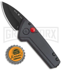 Buck Knives Buck Deploy Gray Mini Automatic Knife - Black Plain 9 Buck Knives Buck Deploy Gray Mini Automatic Knife - Black Plain -Buck Knives Sales Buck Deploy Mini Auto Sniper Gray Black 0838GYS1 BHQ 146021 jr bottlecap large