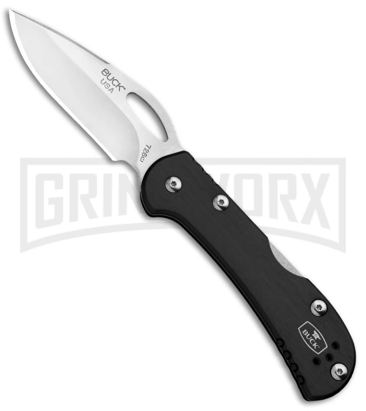 Buck Knives Buck Mini SpitFire Black Folding Knife - Satin Plain 3 Buck Knives Buck Mini SpitFire Black Folding Knife - Satin Plain
