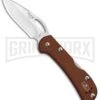 Buck Knives Buck Mini SpitFire Brown Folding Knife - Satin Plain