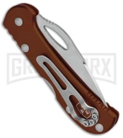 Buck Knives Buck Mini SpitFire Brown Folding Knife - Satin Plain 8 Buck Knives Buck Mini SpitFire Brown Folding Knife - Satin Plain -Buck Knives Sales Buck Mini SpitFire LB Brown Satin 0726BRS BHQ 92995 jr side large 1