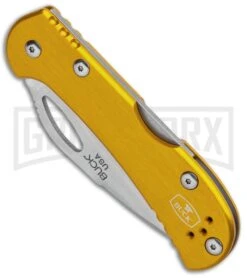 Buck Knives Buck Mini SpitFire Yellow Folding Knife - Satin Plain -Buck Knives Sales Buck Mini SpitFire LB Yellow Satin 0726YWS BHQ 92993 jr spine large