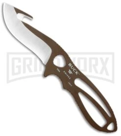 Buck Knives Buck PakLite Large Skinner GuthookBrown Fixed Blade Knife - Satin Recurve