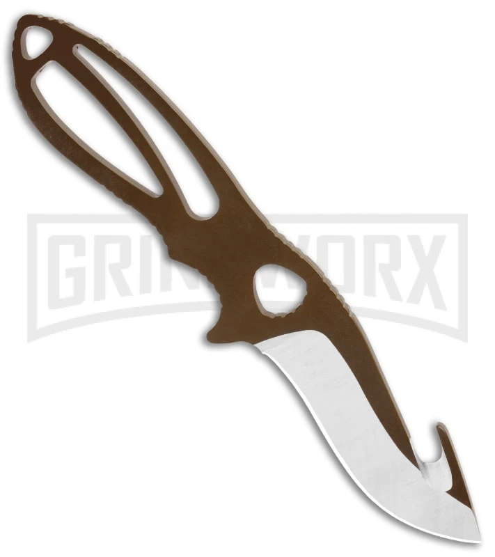 Buck Knives Buck PakLite Large Skinner Guthook Brown Fixed Blade Knife - Satin Recurve 4 Buck Knives Buck PakLite Large Skinner Guthook Brown Fixed Blade Knife - Satin Recurve - Image 2