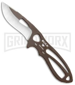 Buck Knives Buck PakLite Field Master Kit Brown Fixed Blade/Guthook - Brown/Satin -Buck Knives Sales Buck PakLite Field Master Guthook Brown 0141BRSVP BHQ 106683 jr skinner large