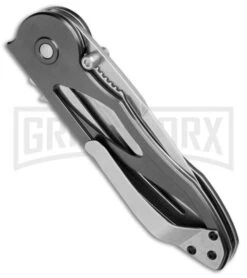 Buck Knives Buck Tempest Spring Assist Knife - Satin Plain -Buck Knives Sales Buck Tempest LL Dark Gray Satin 0296GYS B BHQ 2198 jr side large