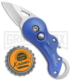 Buck Knives Transport 0756BLS-B1 Light Blue Folding Keychain Pocket Knife (Pln) -Buck Knives Sales Buck Transport Light Blue Folding Key Chain Satin 0756BLS B1 BHQ 71296 jr bottlecap large