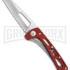 Buck Knives Buck Vertex Red Aluminum Folding Knife - Satin Plain -Buck Knives Sales Buck Vertex red aluminum satin 0418RDS B BHQ 66592 er large