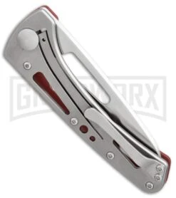 Buck Knives Buck Vertex Red Aluminum Folding Knife - Satin Plain -Buck Knives Sales Buck Vertex red aluminum satin 0418RDS B BHQ 66592 er side large