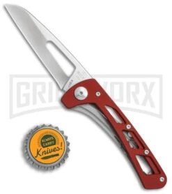Buck Knives Buck Vertex Red Aluminum Folding Knife - Satin Plain -Buck Knives Sales Buck Vertex red aluminum satin 0418RDS B BHQ 66592 er size large