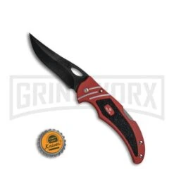 Buck Knives Buck Volt Red Aluminum Lock Back Knife - Black Plain -Buck Knives Sales Buck Volt LB Red Aluminum Black 0710RDS B BHQ 66593 jr bottlecap large