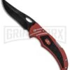 Buck Knives Buck Volt Red Aluminum Lock Back Knife - Black Plain -Buck Knives Sales Buck Volt LB Red Aluminum Black 0710RDS B BHQ 66593 jr large