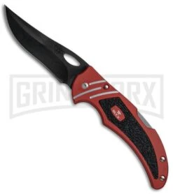 Buck Knives Buck Volt Red Aluminum Lock Back Knife - Black Plain