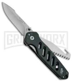 Buck Knives Buck Green Alpha Crosslock Knife W/ Saw & Gut Hook Blade 0183GRS