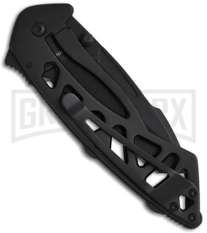 Buck Knives Buck Bones 870 Black Folding Knife - Black Serr 4 Buck Knives Buck Bones 870 Black Folding Knife - Black Serr - Image 2