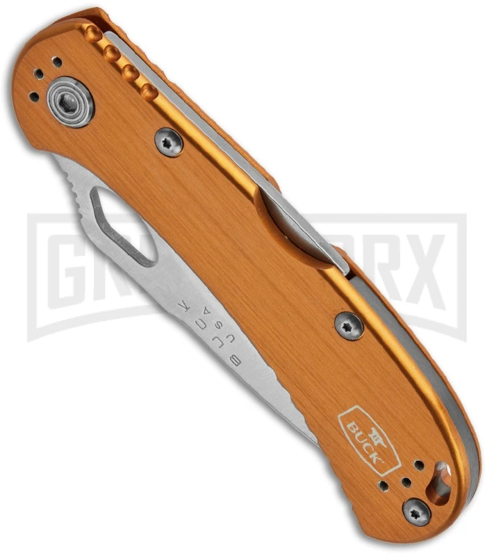Buck Knives SpitFire Orange Folding Knife - Satin Serr 4 Buck Knives SpitFire Orange Folding Knife - Satin Serr - Image 2